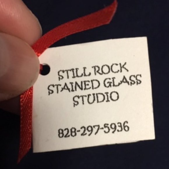 Still Rock Stained Glass Star Person Ornament Suncatcher Handmade 5x6" - Picture 4 of 9